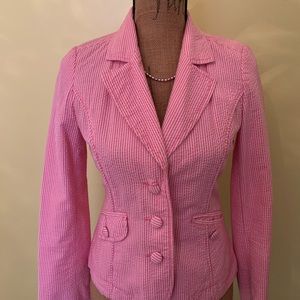 I Mean Business Tailored Seersucker Blazer